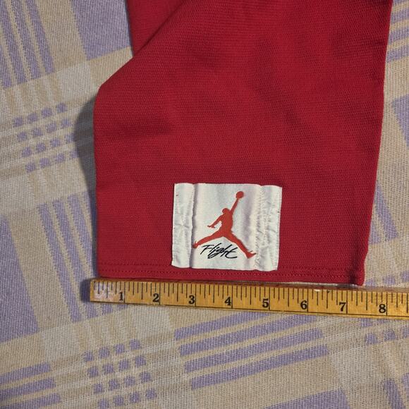 Rare Vintage 90s Jordan Flight Bike Shorts Red Compression Cycling Basketball - Picture 9 of 9